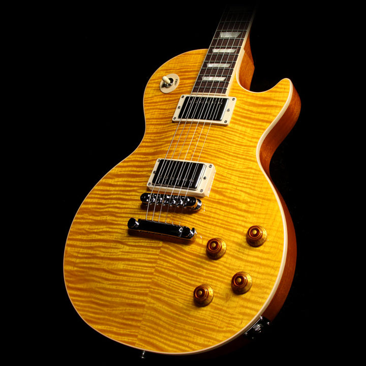 Used 2012 Gibson Les Paul Standard Plus Electric Guitar Transparent Amber