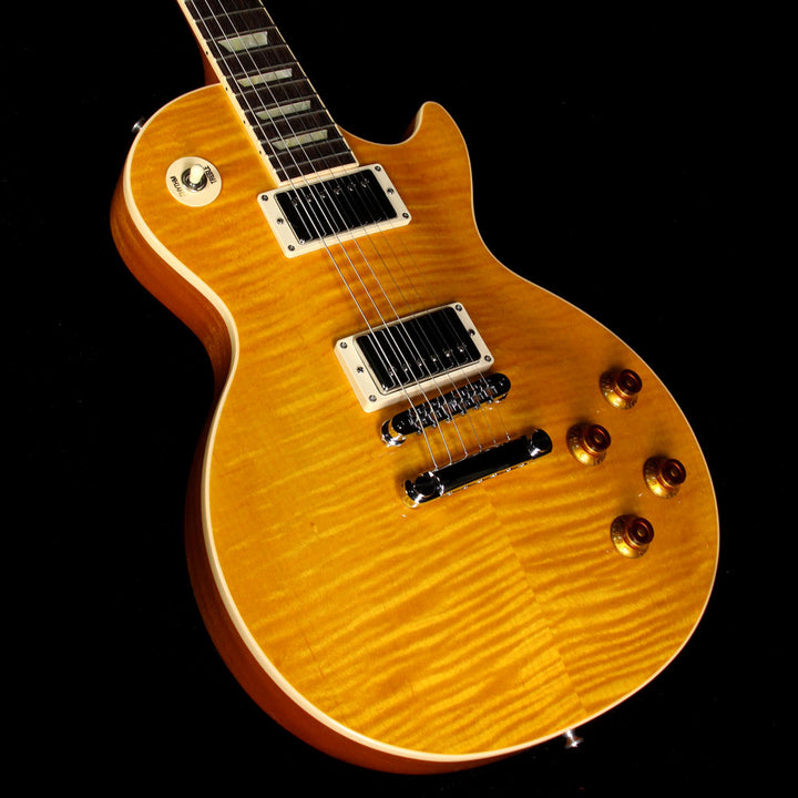 Used 2012 Gibson Les Paul Standard Plus Electric Guitar Transparent Amber