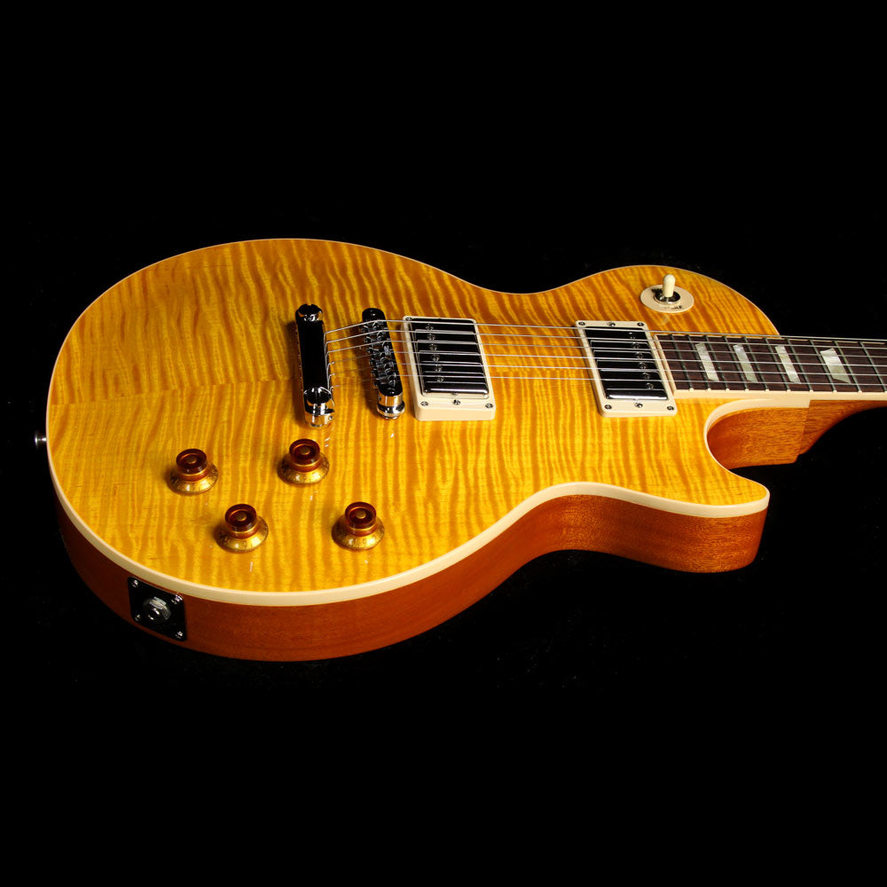 Used 2012 Gibson Les Paul Standard Plus Electric Guitar Transparent Amber — 5