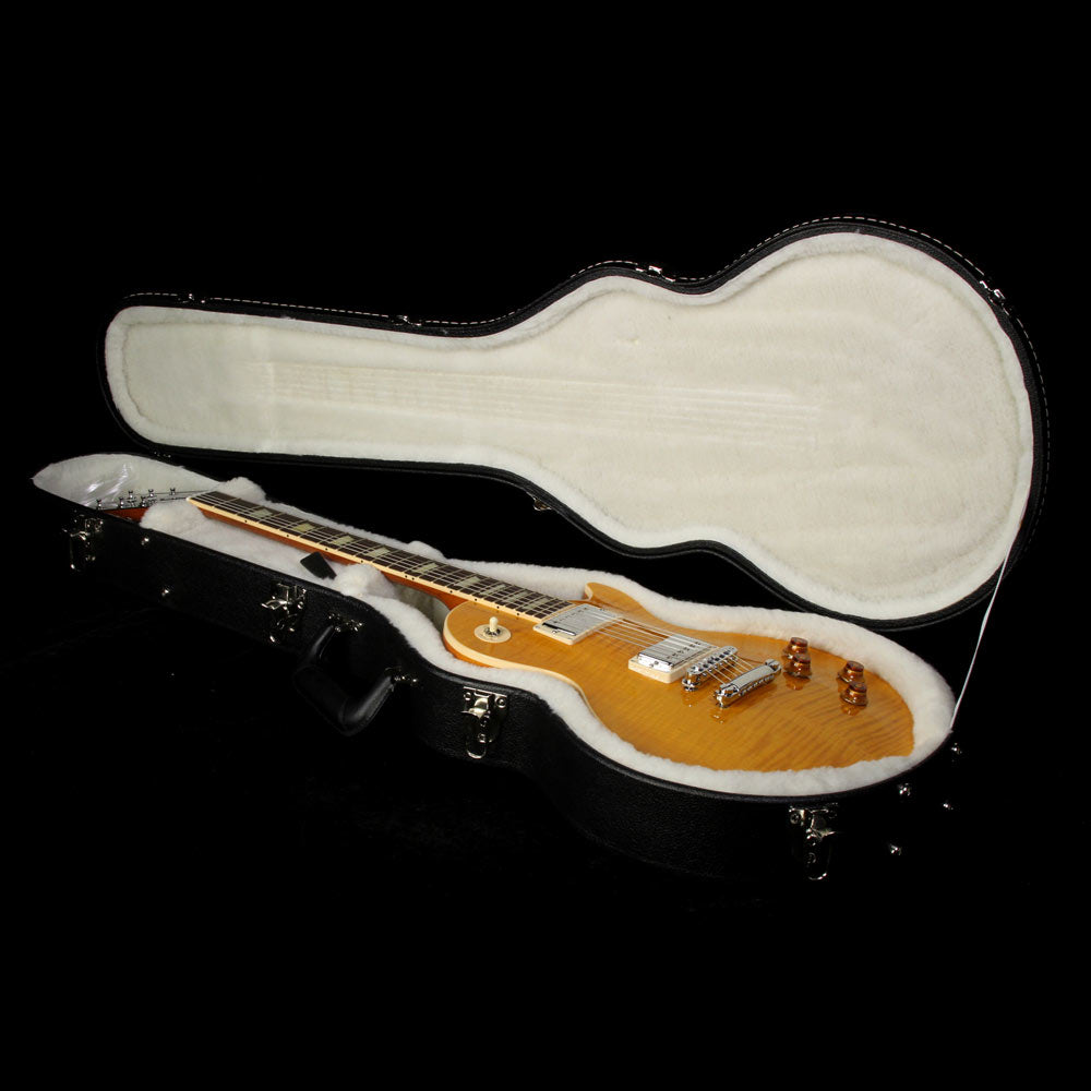 Used 2012 Gibson Les Paul Standard Plus Electric Guitar Transparent Amber — 6