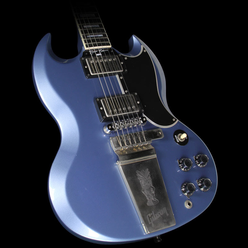 Used Gibson Custom Shop Elliot Easton SG Electric Guitar Pelham Blue — 1