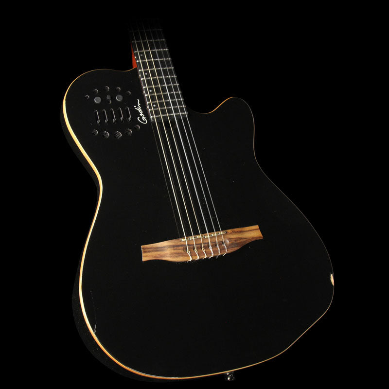 Used Godin ACS-SA Slim Nylon Electric Guitar Black Pearl | The