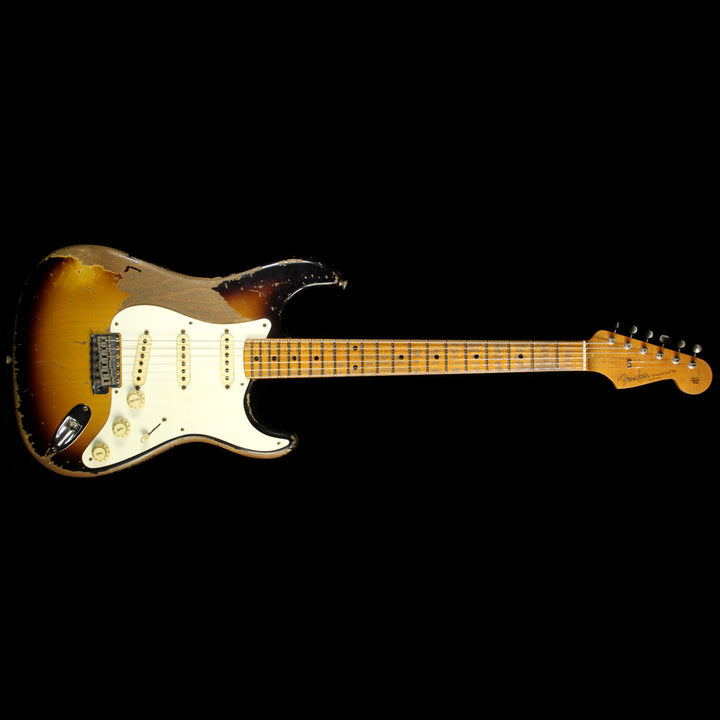 Used Fender Custom Shop Masterbuilt Jason Smith 1957 Roasted Alder Stratocaster Ultimate Relic Electric Guitar 2-Tone Sunburst
