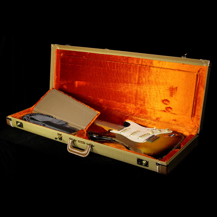 Used Fender Custom Shop Masterbuilt Jason Smith 1957 Roasted Alder Stratocaster Ultimate Relic Electric Guitar 2-Tone Sunburst