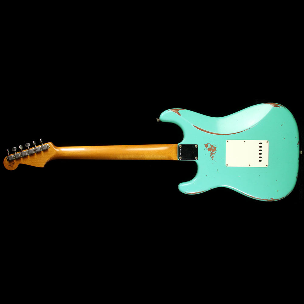 Fender Custom Shop Masterbuilt Yuriy Shishkov Mahogany '60 Stratocaster Relic Electric Guitar Seafoam Green — 3