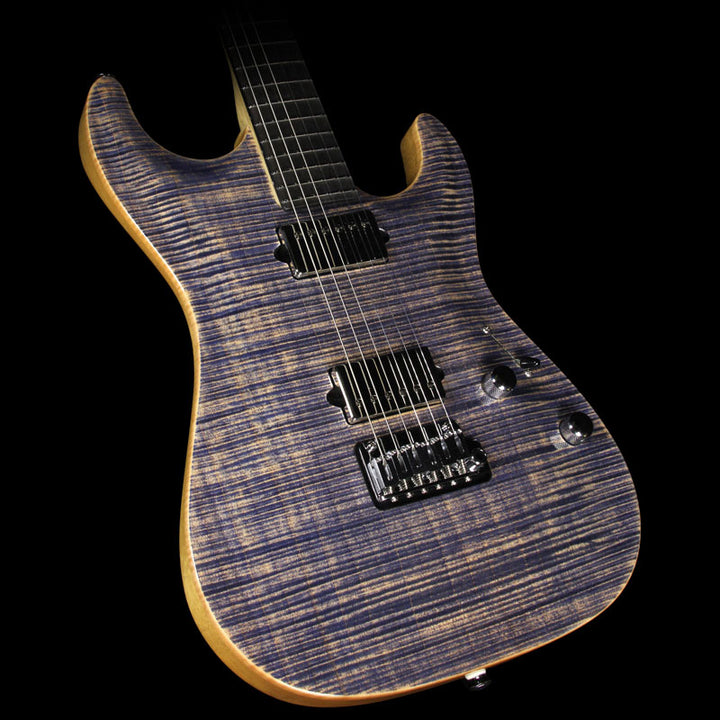 Used 2012 Suhr Standard Carve Top Electric Guitar Faded Trans Blue Denim Slate