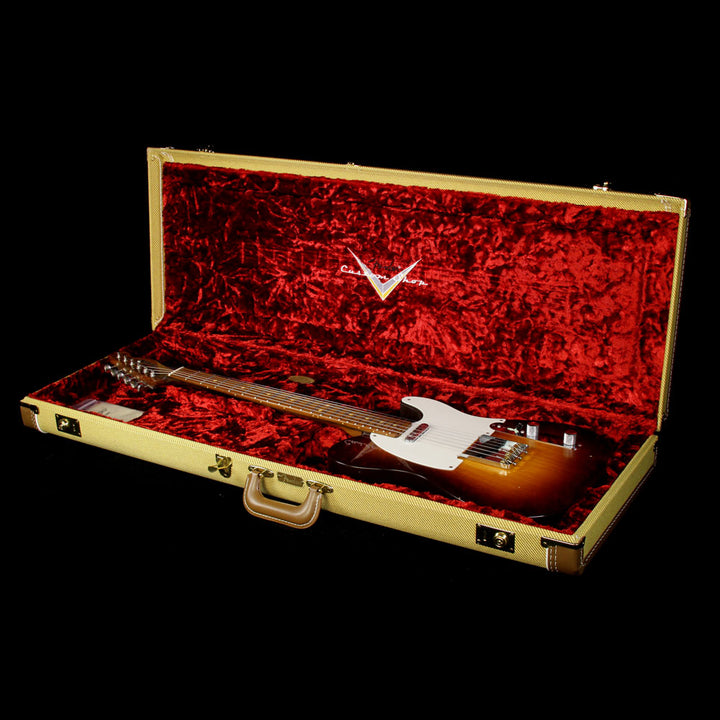 Fender Custom Shop Masterbuilt Dennis Galuszka Brazilian Rosewood Neck Telecaster Relic Electric Guitar Wide Fade Chocolate 2-Tone Sunburst