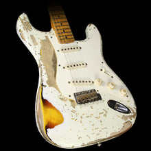 Used 2008 Fender Custom Shop Masterbuilt Jason Smith Ultimate Relic Stratocaster Electric Guitar Olympic White over 3-Tone Sunburst