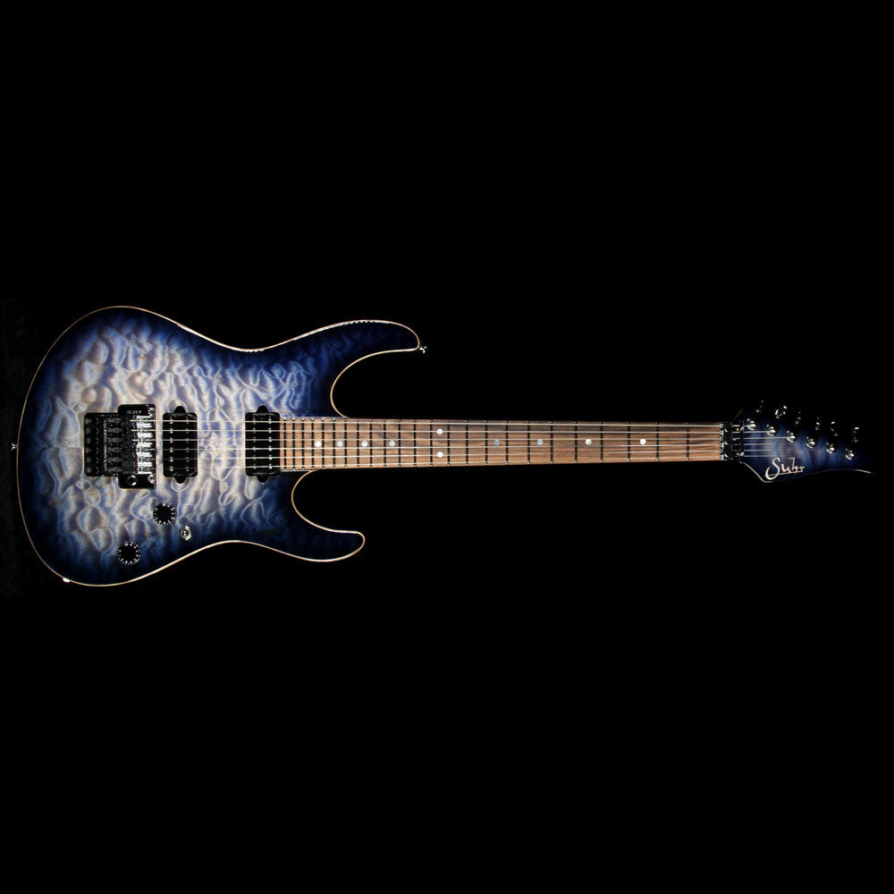 Suhr Modern Set Neck Electric Guitar Faded Trans Whale Blue Burst — 2