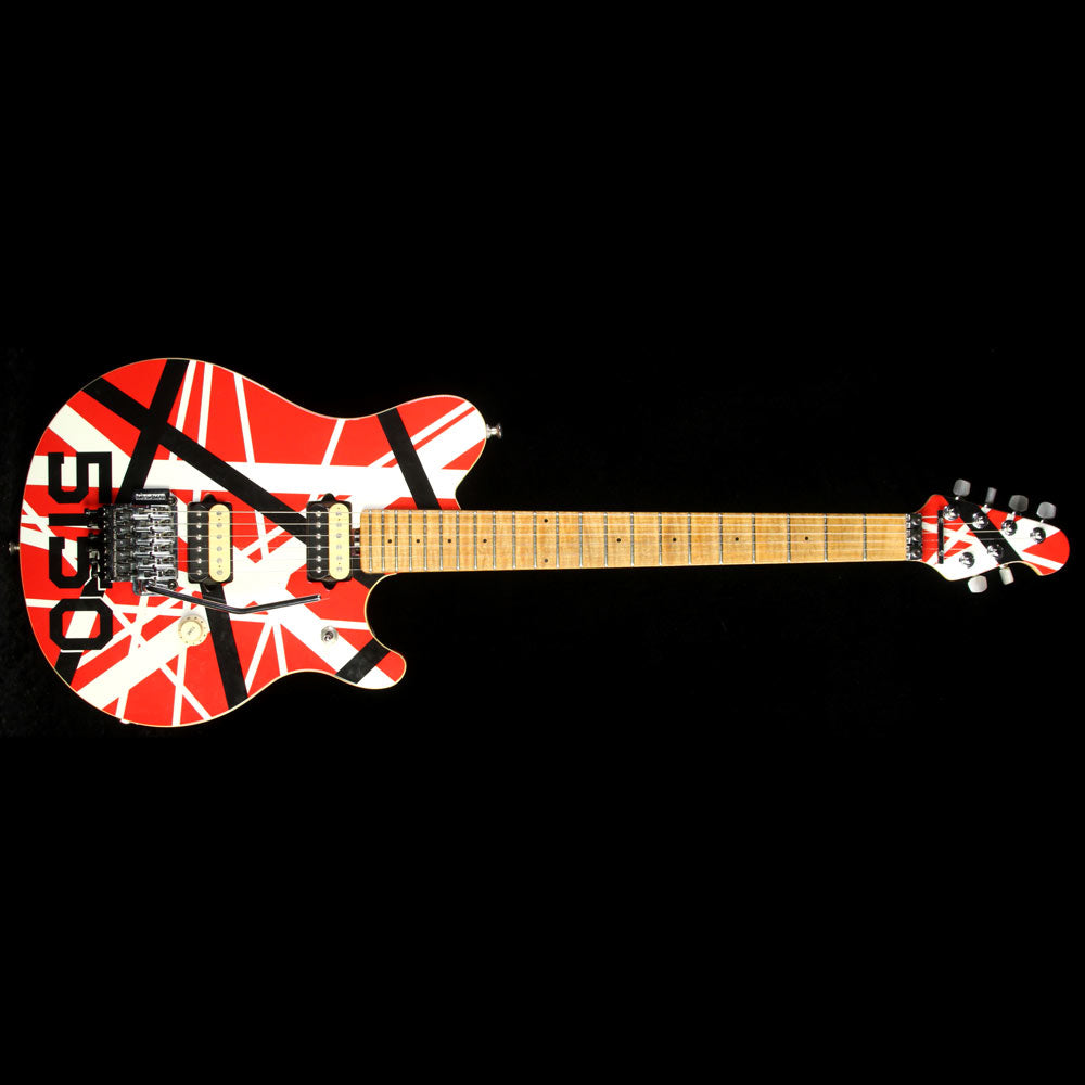 Used 1993 Ernie Ball Music Man Eddie Van Halen Signature Electric Guitar Custom Aftermarket Red/White/Black Stripes — 2
