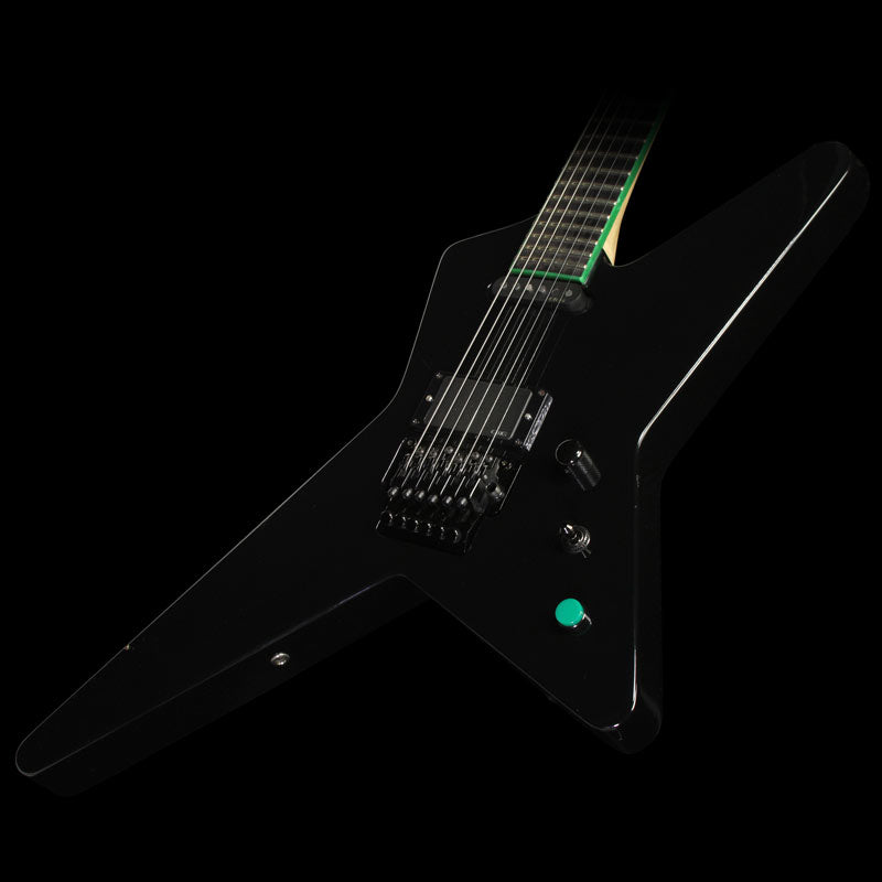 Used 2013 Jackson Custom Shop Star Electric Guitar Black w/Green Neck Binding — 1