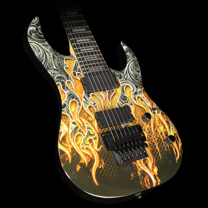 Used Dean Michael Batio MAB7 7-String Electric Guitar Gloss Flame Graphics