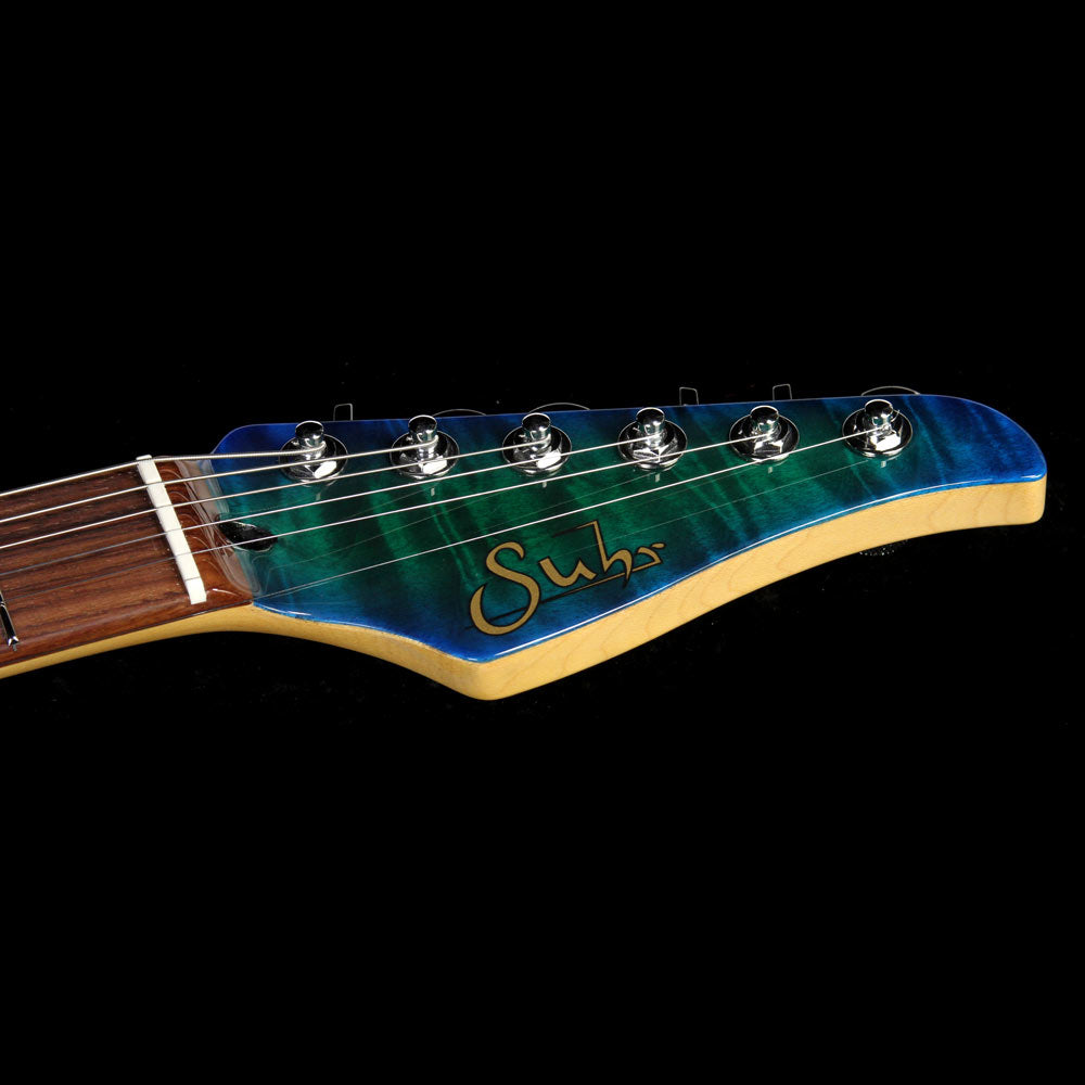 Suhr Standard Carve Top Electric Guitar Custom Blue & Green Burst — 4