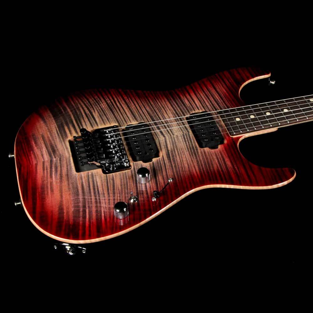 Tom Anderson Guitarworks Drop Top Electric Guitar Natural Black to T-Red Burst — 9