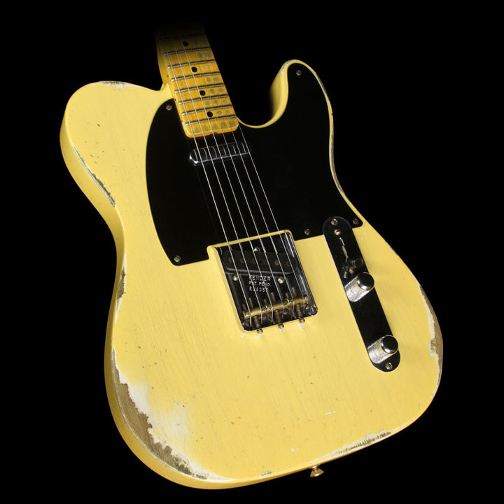 Used 2015 Fender Custom Shop Time Machine 1952 Heavy Relic Telecaster Electric Guitar Nocaster Blonde