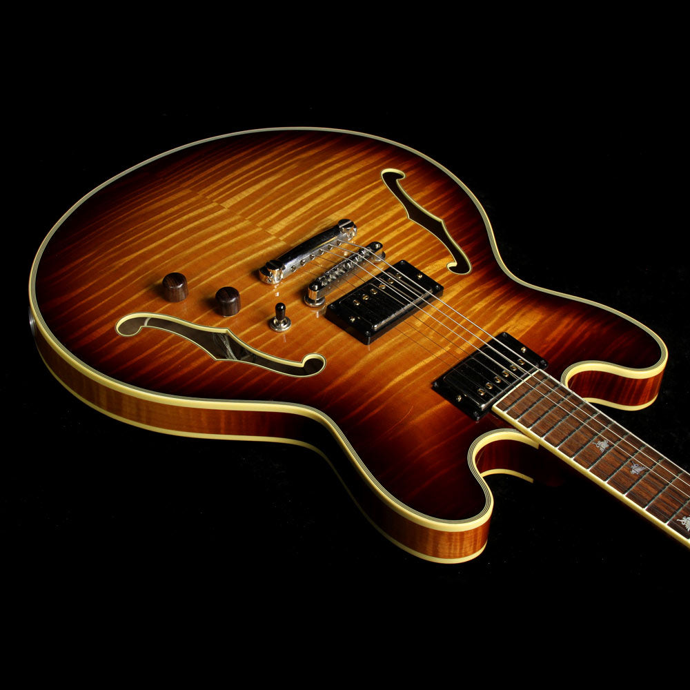Used Steve Miller Collection Bolin Semi-Hollowbody Fiddleback Maple Electric Guitar Sunburst — 6