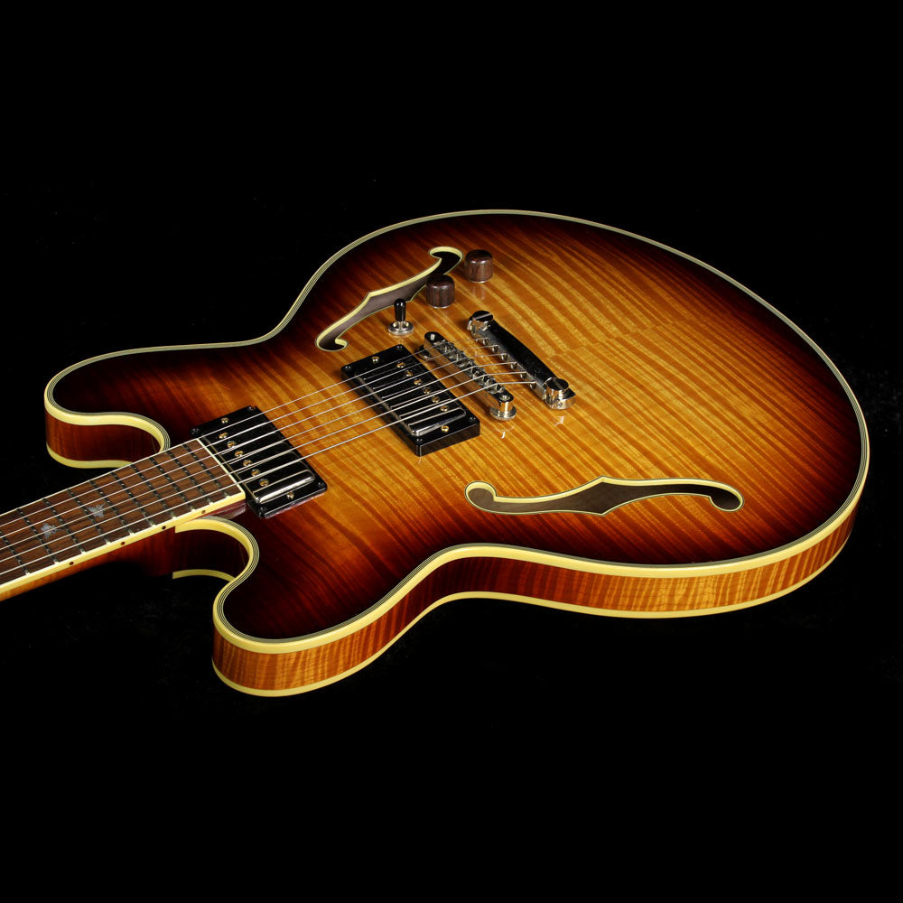 Used Steve Miller Collection Bolin Semi-Hollowbody Fiddleback Maple Electric Guitar Sunburst — 8