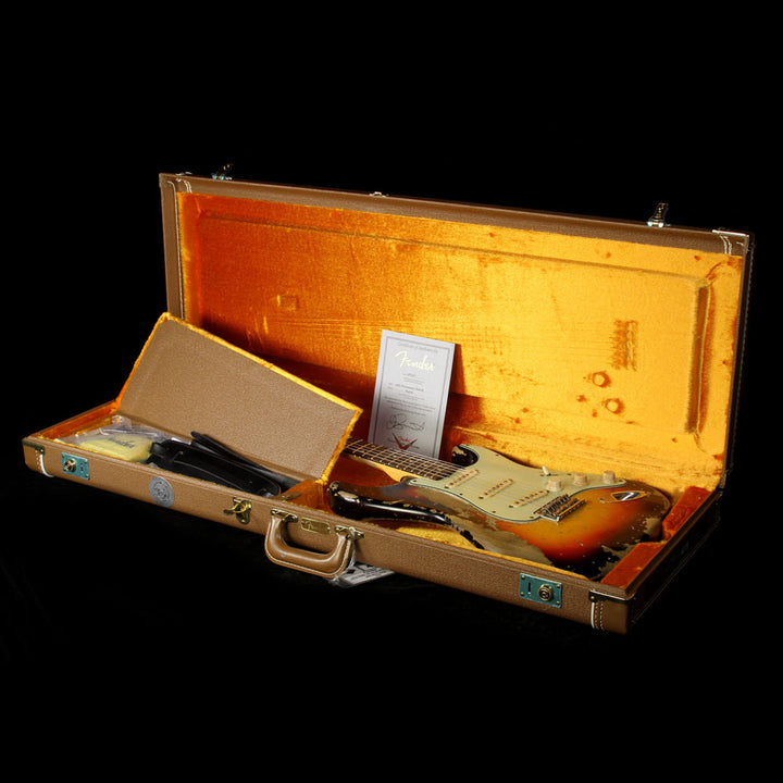 Used Steve Miller Collection Fender Custom Shop Masterbuilt Jason Smith Ultra Relic 1960 Stratocaster Electric Guitar 3-Tone Sunburst