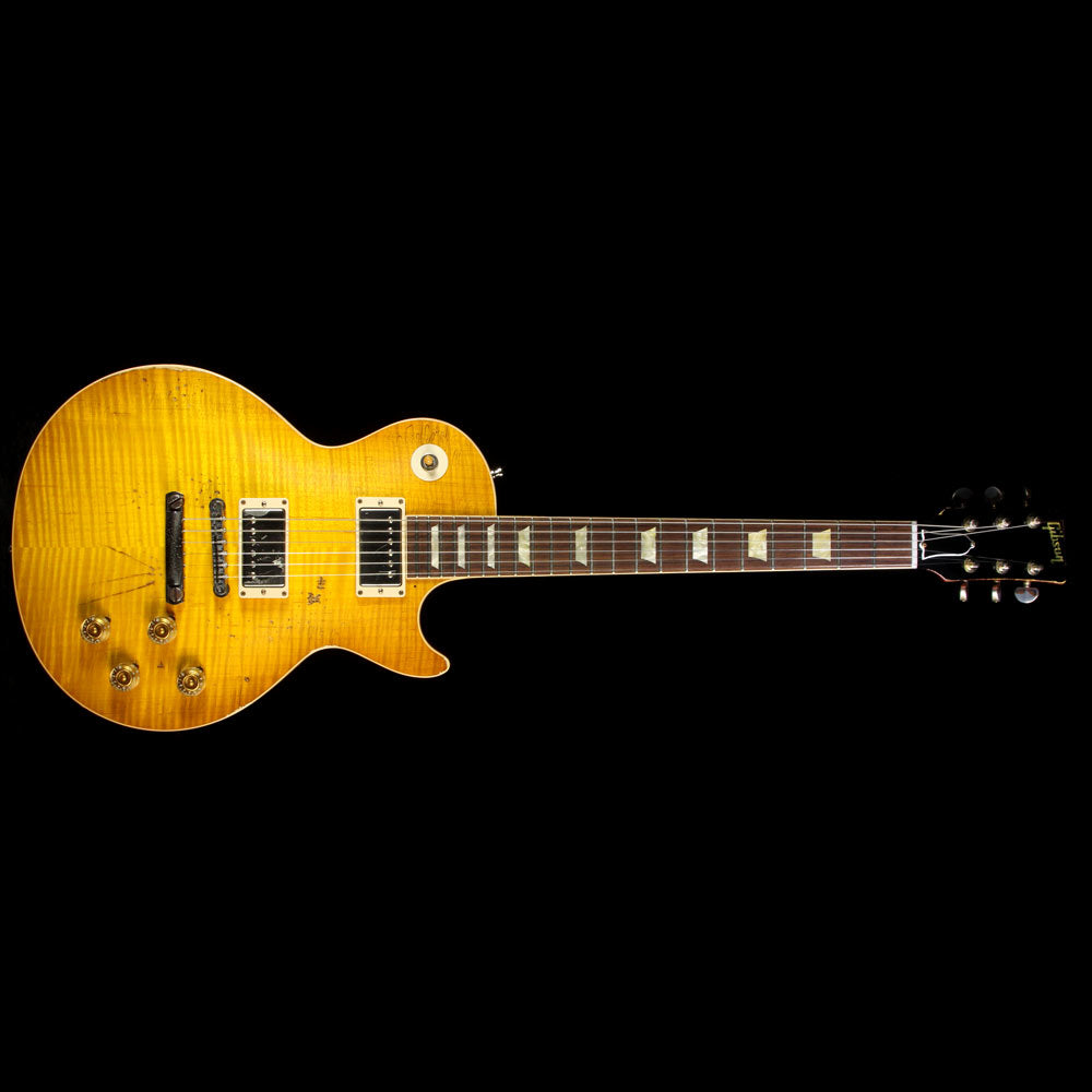 Used Steve Miller Collection Gibson Custom Shop Paul Kossoff '59 Les Paul Aged Electric Guitar Green Lemon — 2