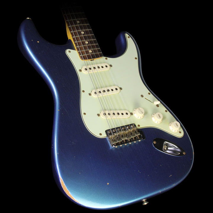 Used 2013 Fender Custom Shop Anniversary '64 L-Series Stratocaster Relic Electric Guitar Lake Placid Blue