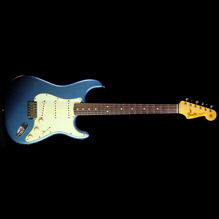 Used 2013 Fender Custom Shop Anniversary '64 L-Series Stratocaster Relic Electric Guitar Lake Placid Blue