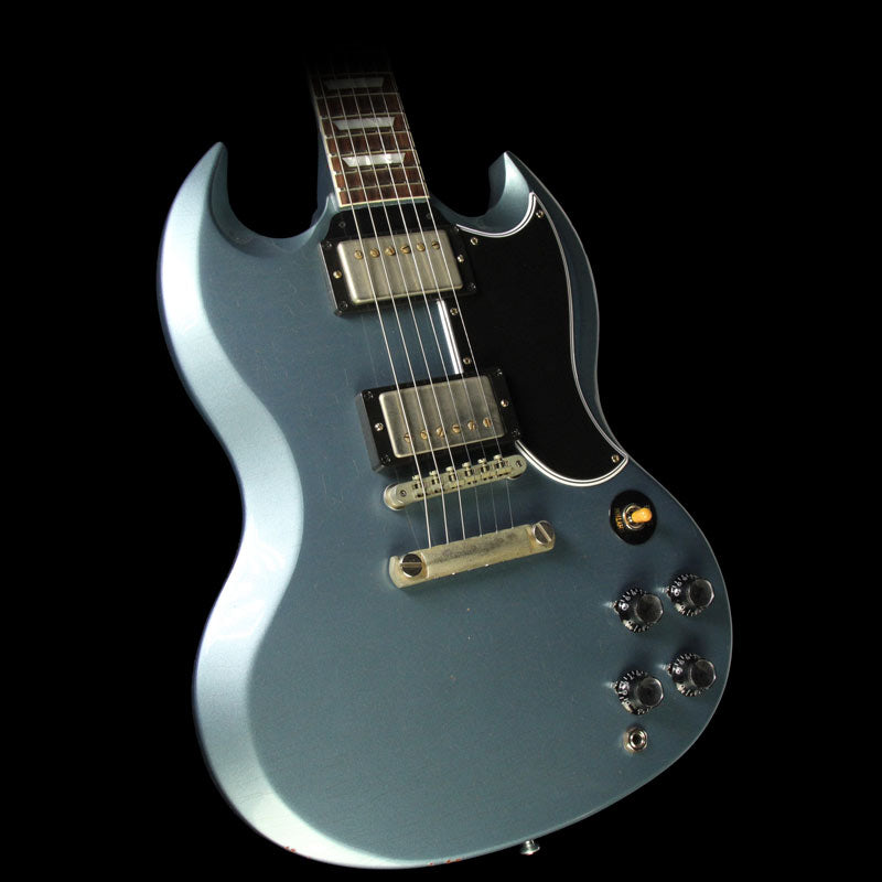 Gibson Custom Shop Music Zoo Exclusive Roasted SG Standard Reissue Electric Guitar VOS Pelham Blue — 1