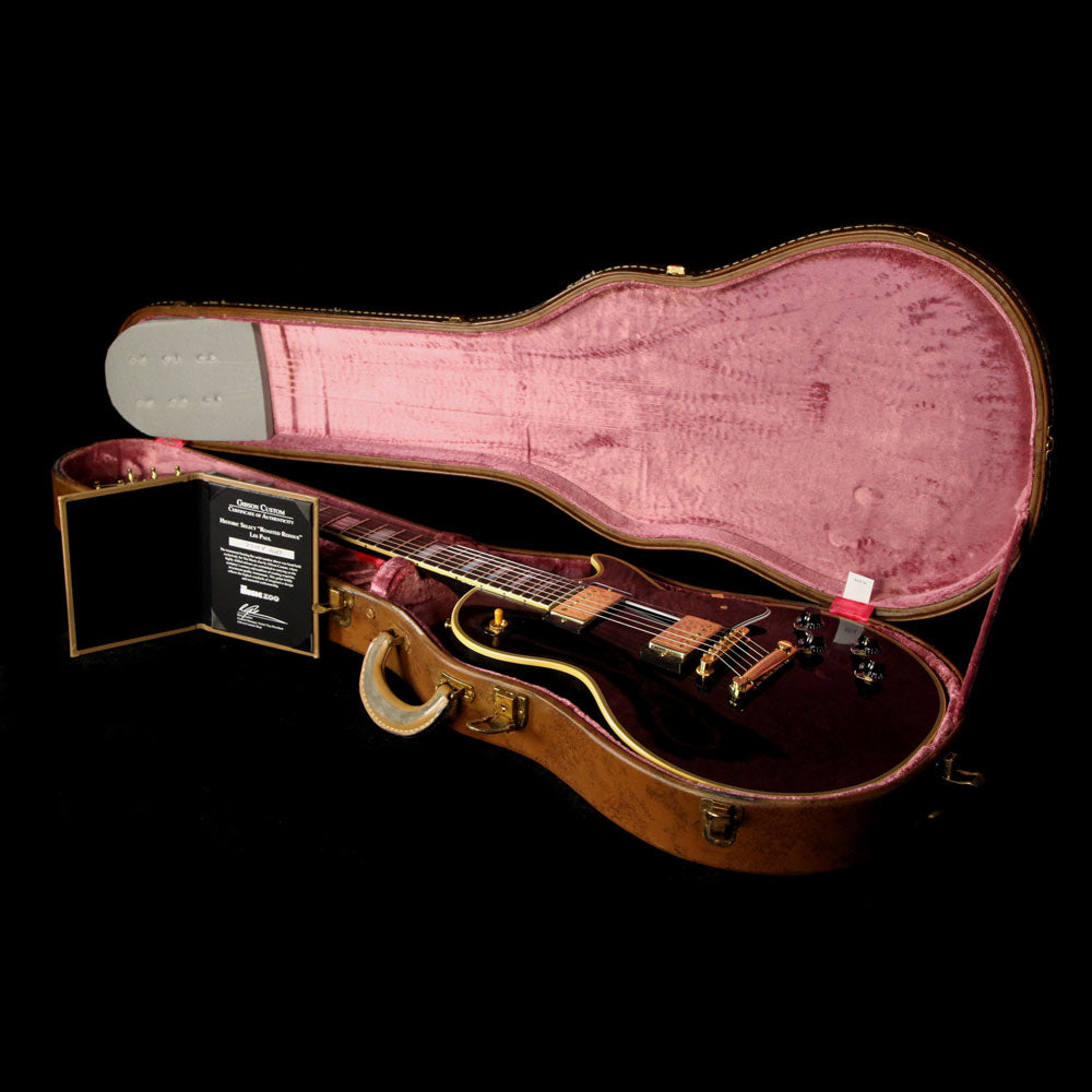 Gibson Custom Shop Music Zoo Exclusive Roasted 1957 Les Paul Custom Electric Guitar Aged Ebony — 5