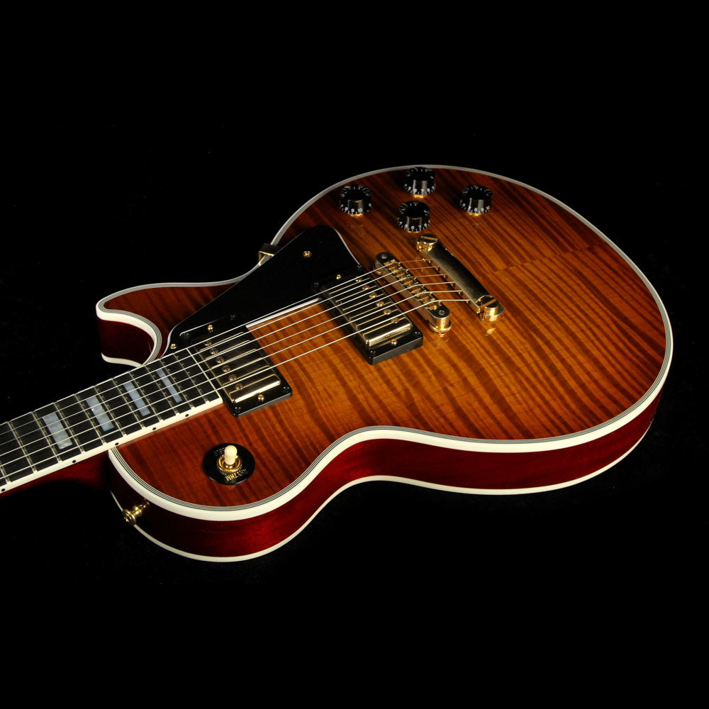 Gibson Custom Shop Music Zoo Exclusive Roasted Les Paul Custom Electric Guitar Sunrise Tea Burst — 5