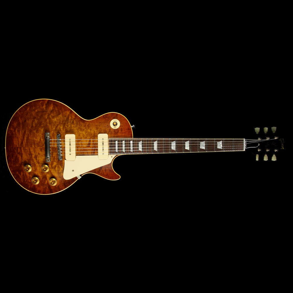 Gibson Custom Shop Music Zoo Exclusive Roasted Standard Historic 1956 Les Paul Reissue Electric Guitar Sunrise Tea Burst — 2