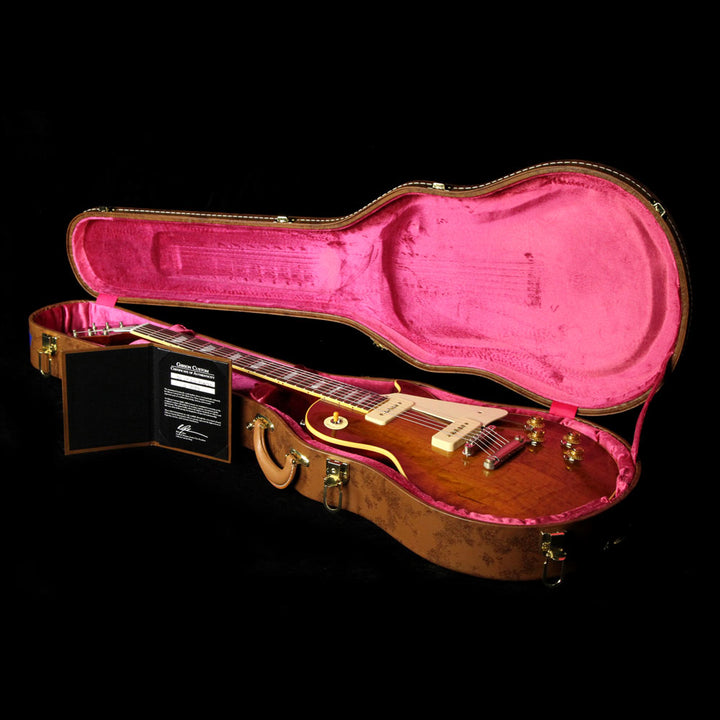 Gibson Custom Shop Music Zoo Exclusive Roasted Standard Historic 1956 Les Paul Reissue Electric Guitar Sunrise Tea Burst