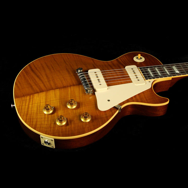 Gibson Custom Shop Music Zoo Exclusive Roasted Standard Historic 1954 Les Paul Reissue Electric Guitar Double Dirty Lemon
