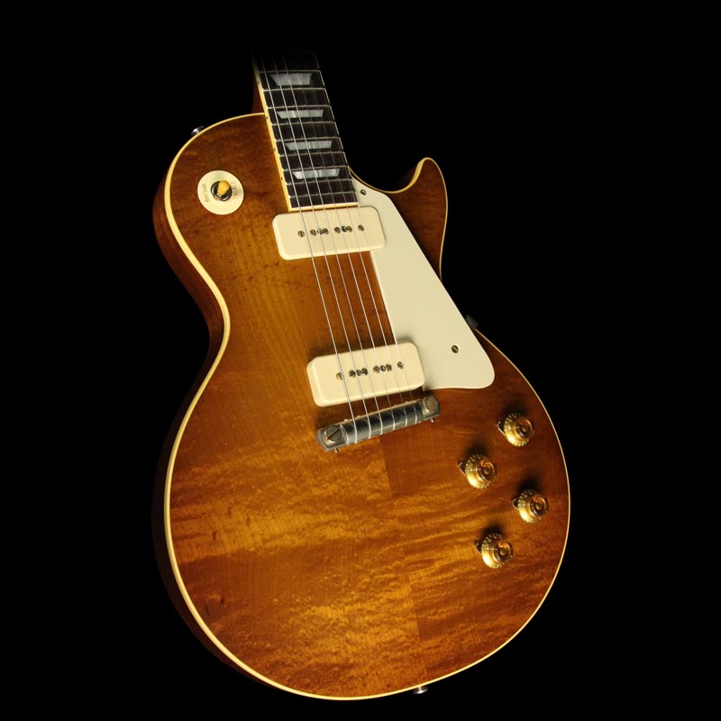 Gibson Custom Shop Music Zoo Exclusive Roasted Standard Historic 1954 Les Paul Reissue Electric Guitar Double Dirty Lemon — 1