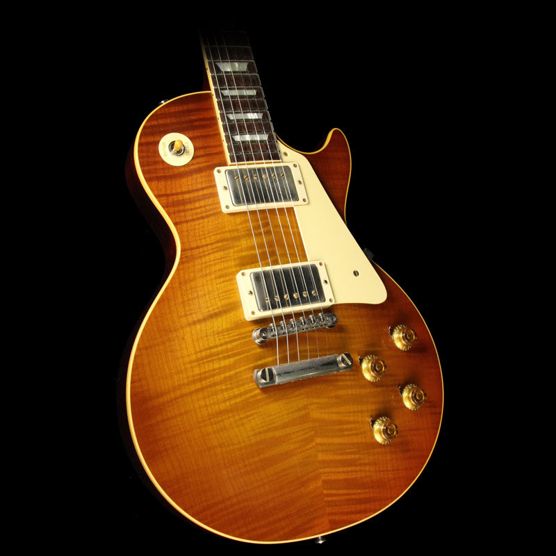 Gibson Custom Shop Music Zoo Exclusive Roasted Standard Historic 1958 Les Paul Electric Guitar Sunrise Tea — 1