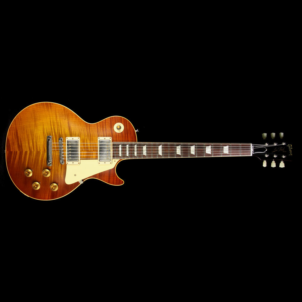 Gibson Custom Shop Music Zoo Exclusive Roasted Standard Historic 1958 Les Paul Electric Guitar Sunrise Tea — 2
