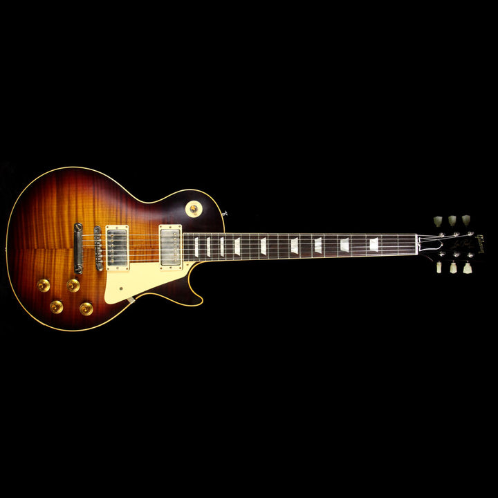 Gibson Custom Shop Music Zoo Exclusive Roasted Standard Historic 1958 Les Paul Electric Guitar Faded Tobacco