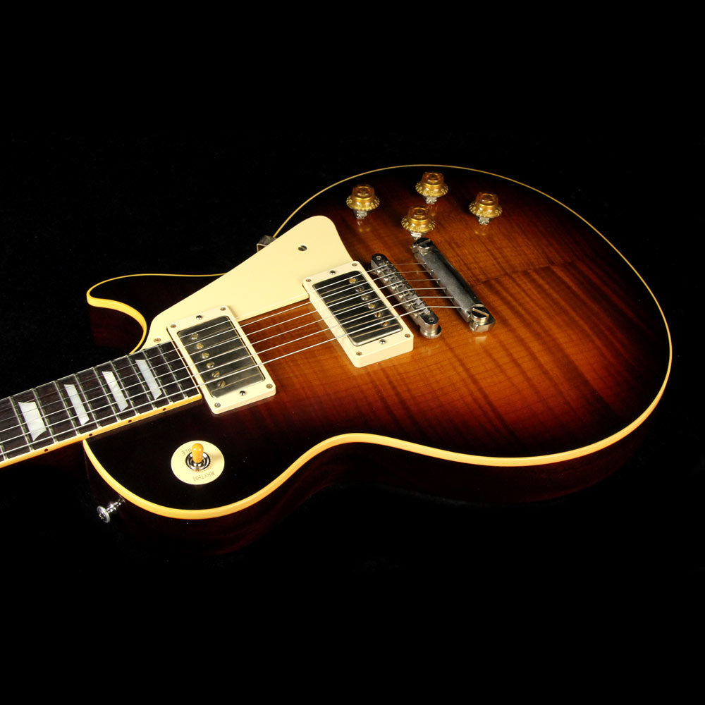 Gibson Custom Shop Music Zoo Exclusive Roasted Standard Historic 1958 Les Paul Electric Guitar Faded Tobacco — 4