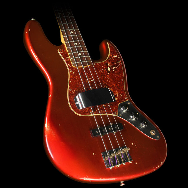 Used 2011 Fender Custom Shop '64 Jazz Bass Relic Electric Bass Candy Apple Red