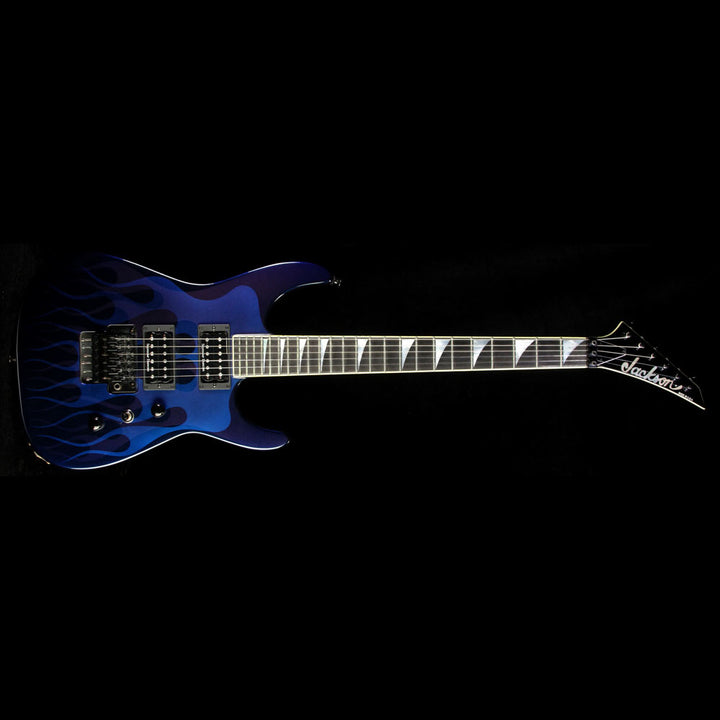 Used Jackson USA Select SL2H Soloist Electric Guitar Black with Blue Flames