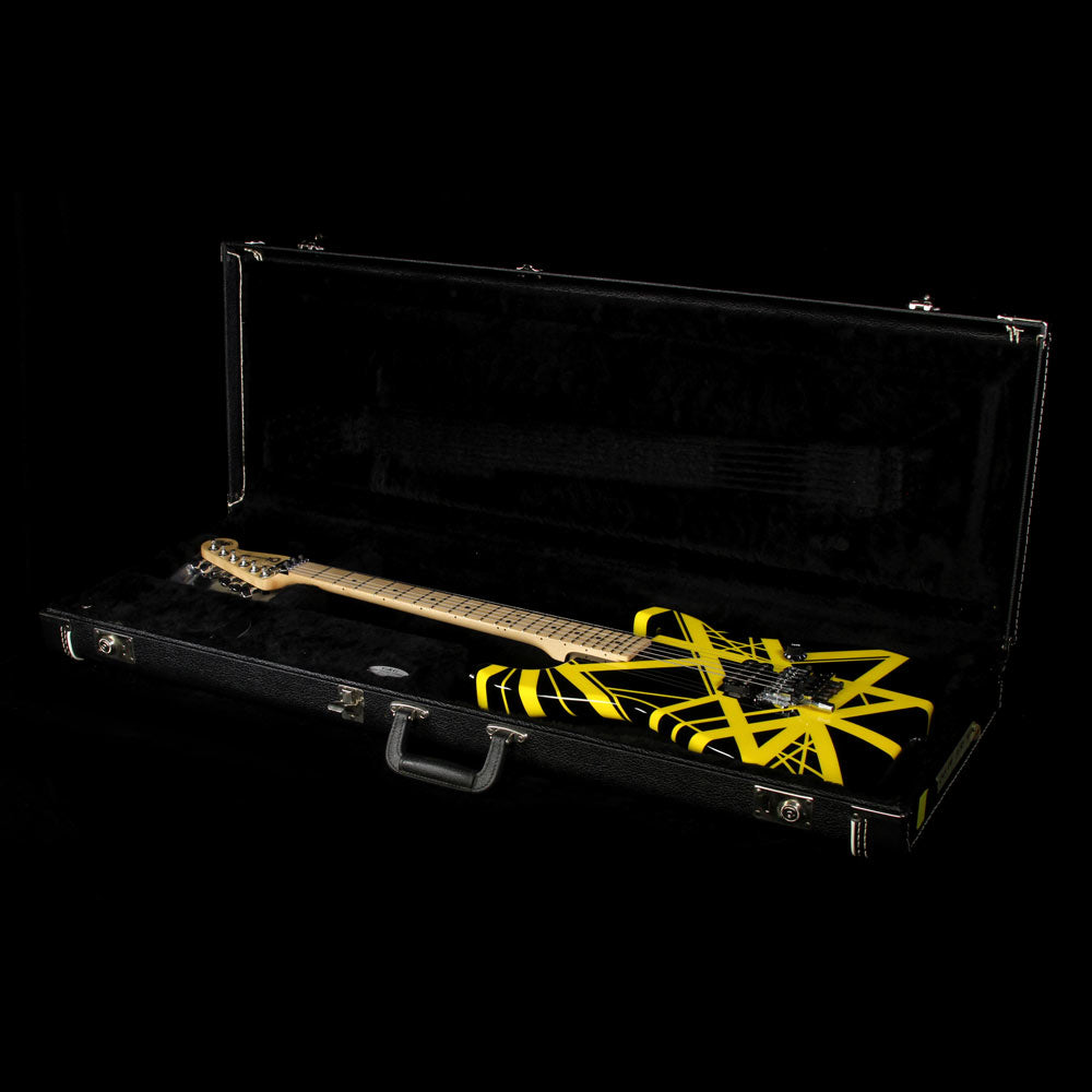 Used Charvel EVH Art Series Electric Guitar Black & Yellow — 6