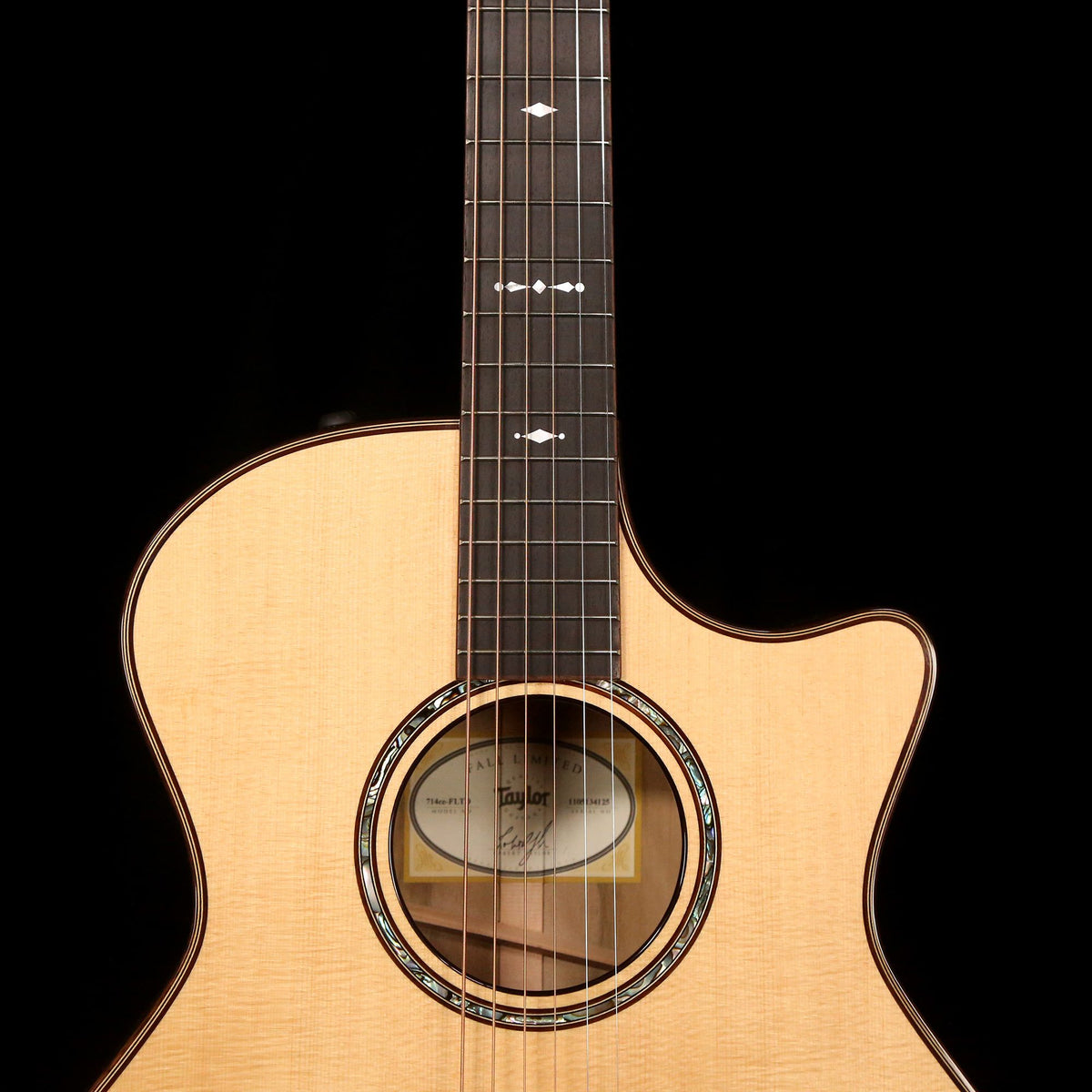 Taylor 714ce-FLTD Fall Limited Black Sassafras Acoustic-Electric Natural 2014 — 6