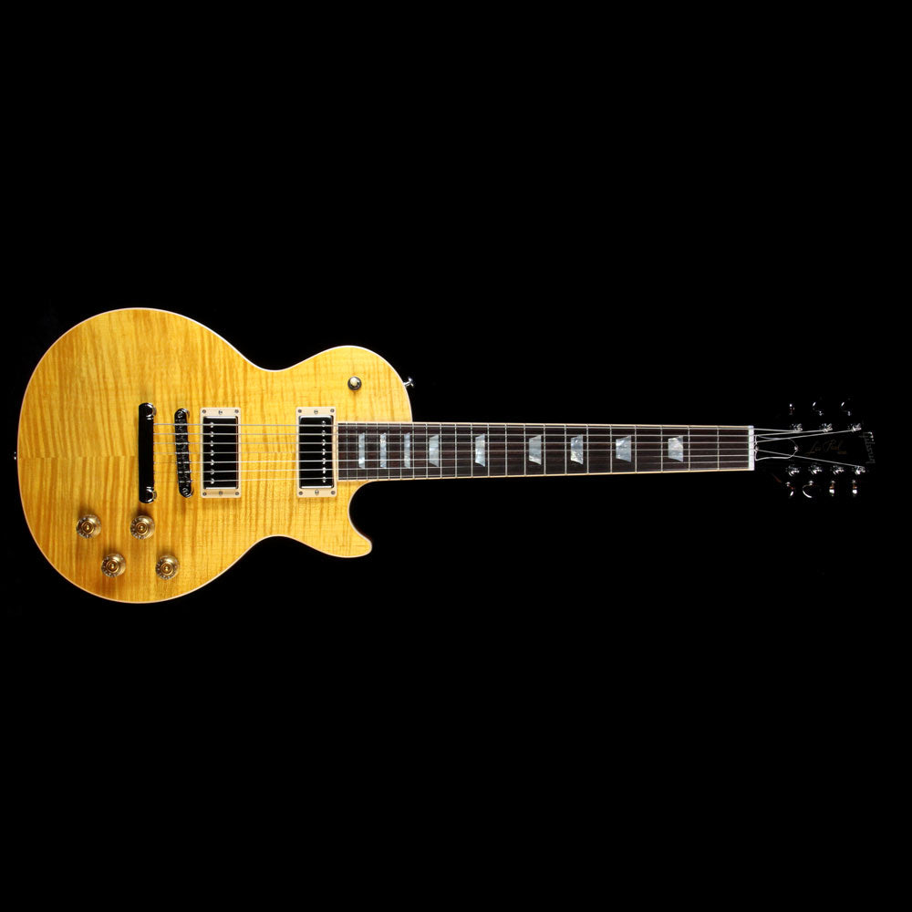 Used 2016 Gibson Les Paul Standard 7-String Electric Guitar Trans Amber — 2