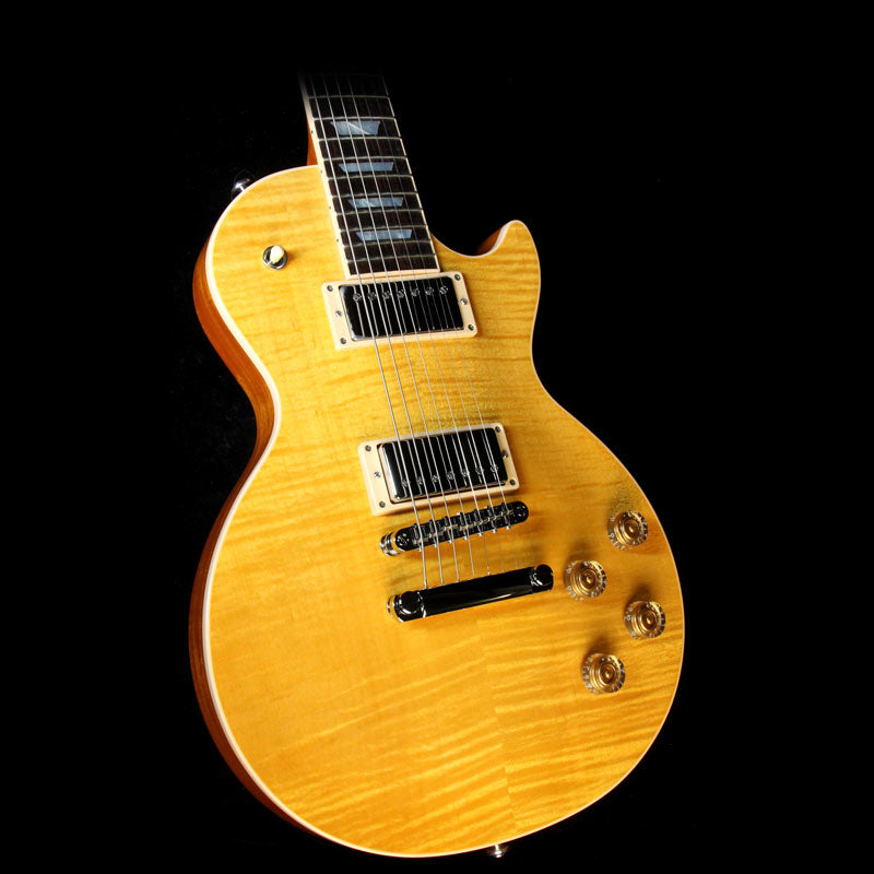 Used 2016 Gibson Les Paul Standard 7-String Electric Guitar Trans Amber — 1