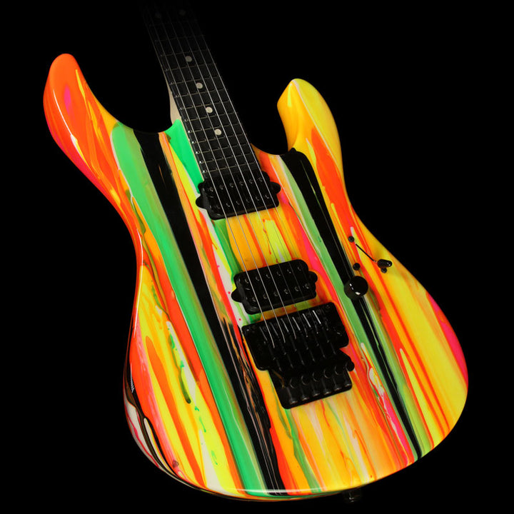 Suhr '80s Shred Modern Electric Guitar Neon Drip