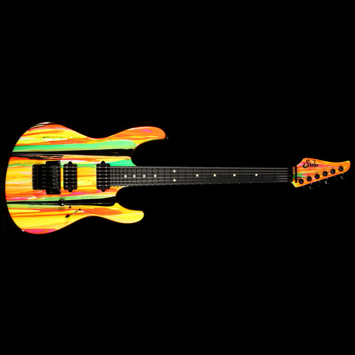 Suhr '80s Shred Modern Electric Guitar Neon Drip