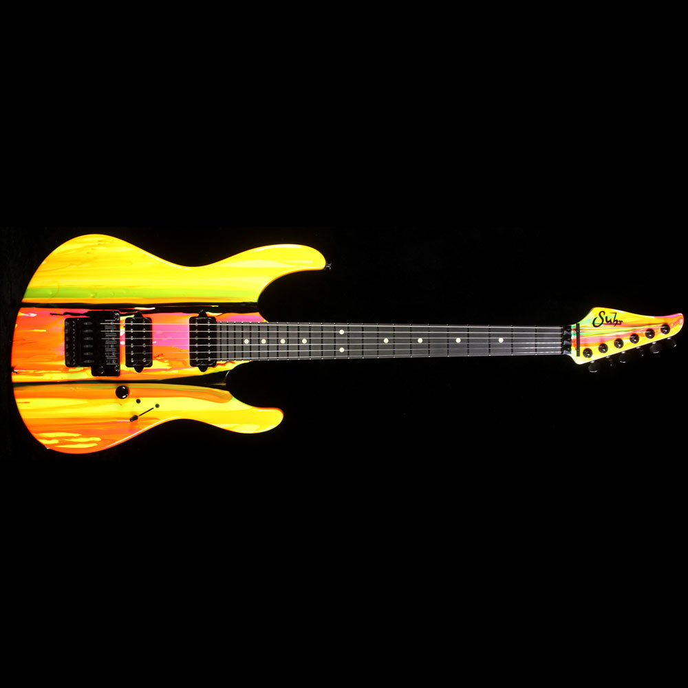 Used Suhr '80s Shred Modern Electric Guitar Neon Drip — 2