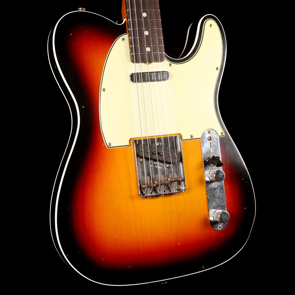 Fender Custom Shop 1962 Custom Telecaster Roasted Alder Journeyman Relic Electric Guitar 3-Tone Sunburst — 6