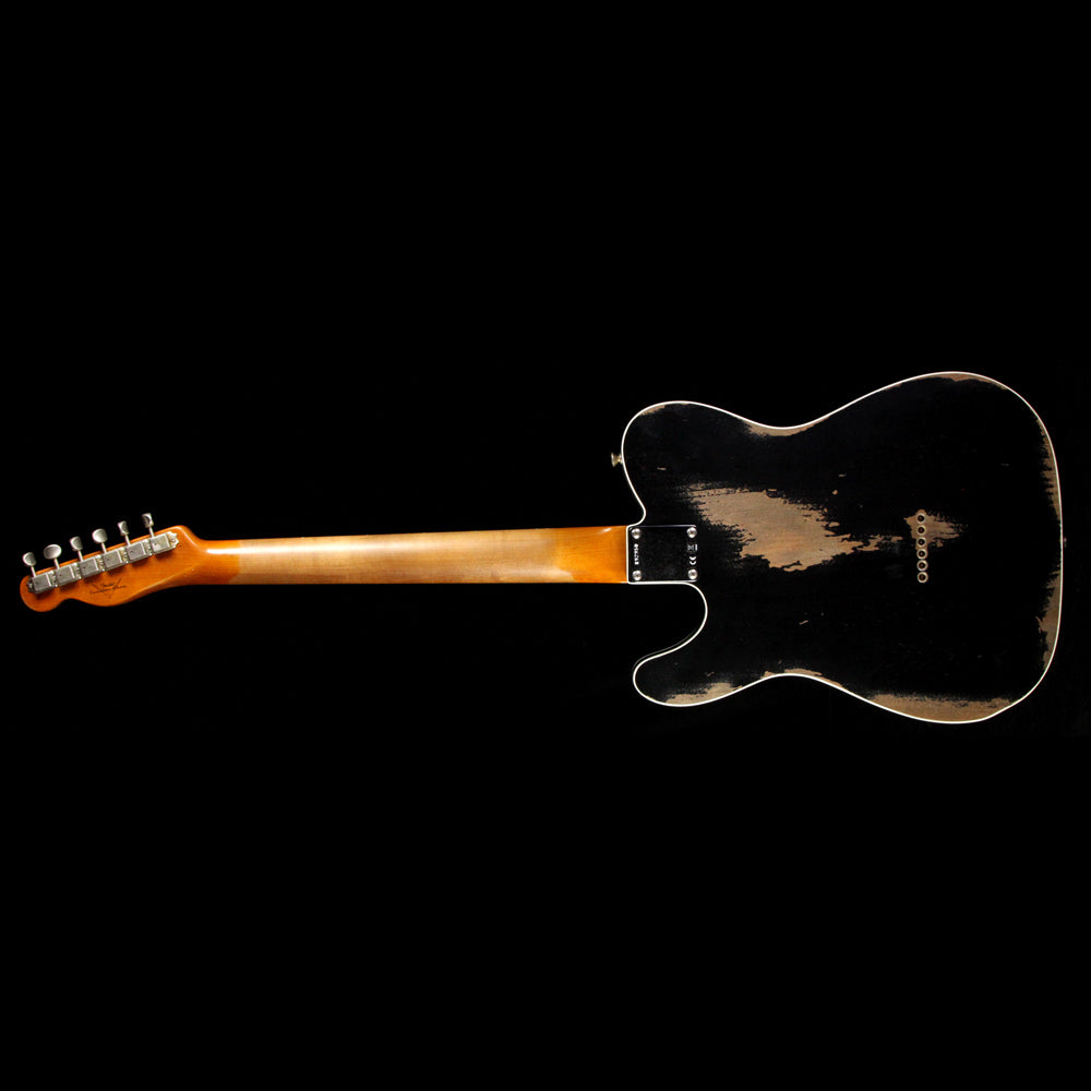 Fender Custom Shop 1962 Custom Telecaster Roasted Alder Heavy Relic Electric Guitar Black — 3