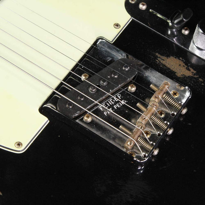 Fender Custom Shop 1962 Custom Telecaster Roasted Alder Heavy Relic Electric Guitar Black