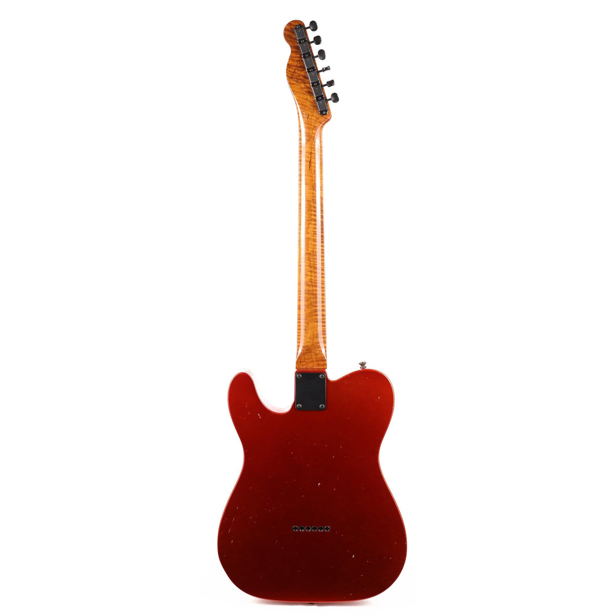 Fender Custom Shop 50s Telecaster Relic Blood Orange Roasted Alder and Flame Maple Masterbuilt Dennis Galuszka — 3