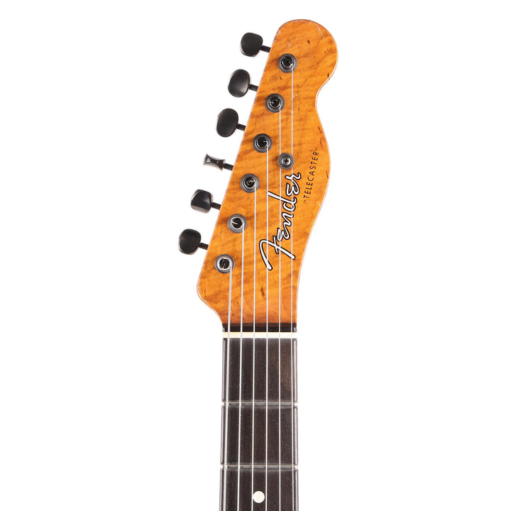 Fender Custom Shop 50s Telecaster Relic Blood Orange Roasted Alder and Flame Maple Masterbuilt Dennis Galuszka